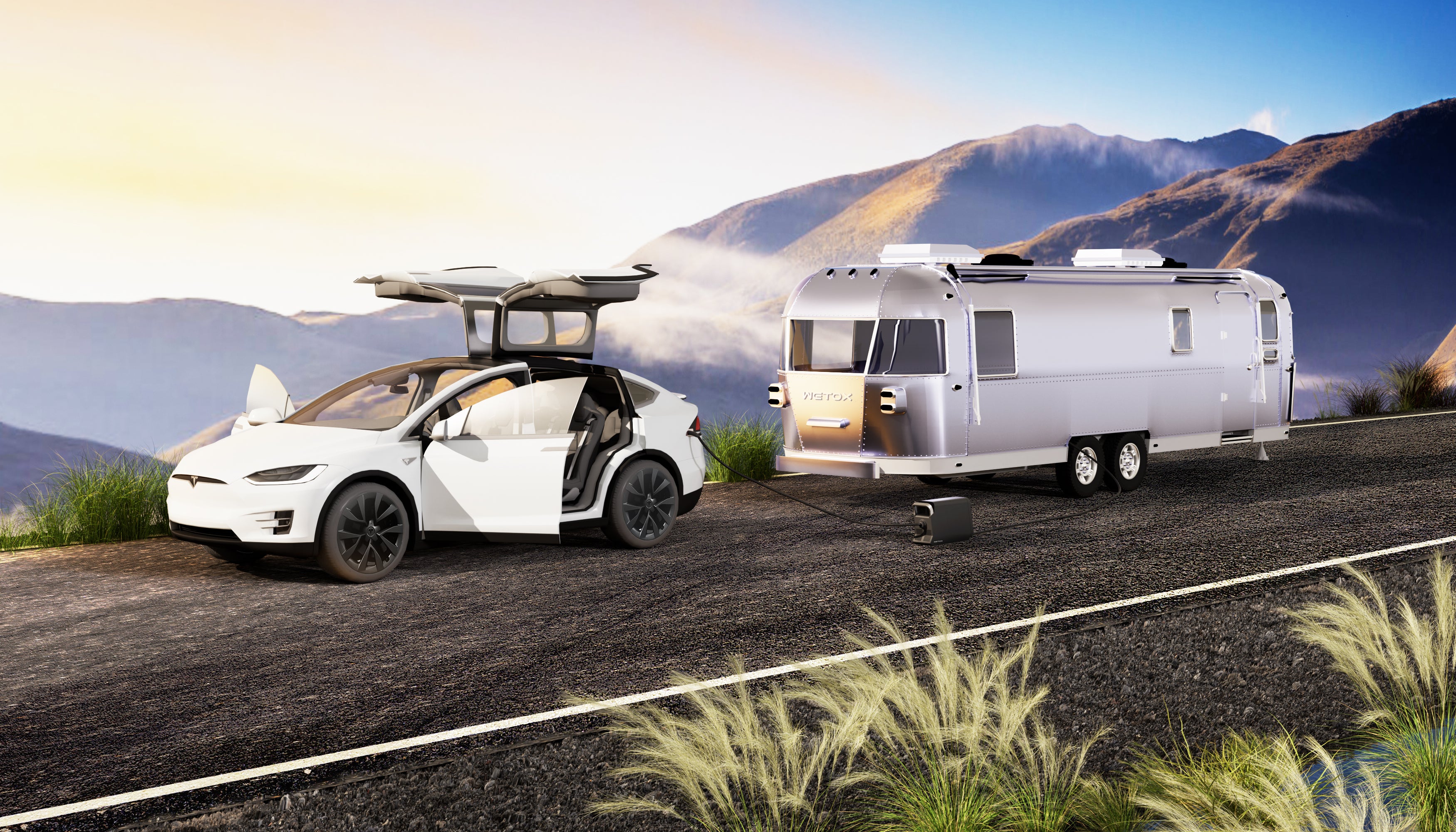 WETOX Tesla V2L adapter,V2L discharge device,V2H,V2V