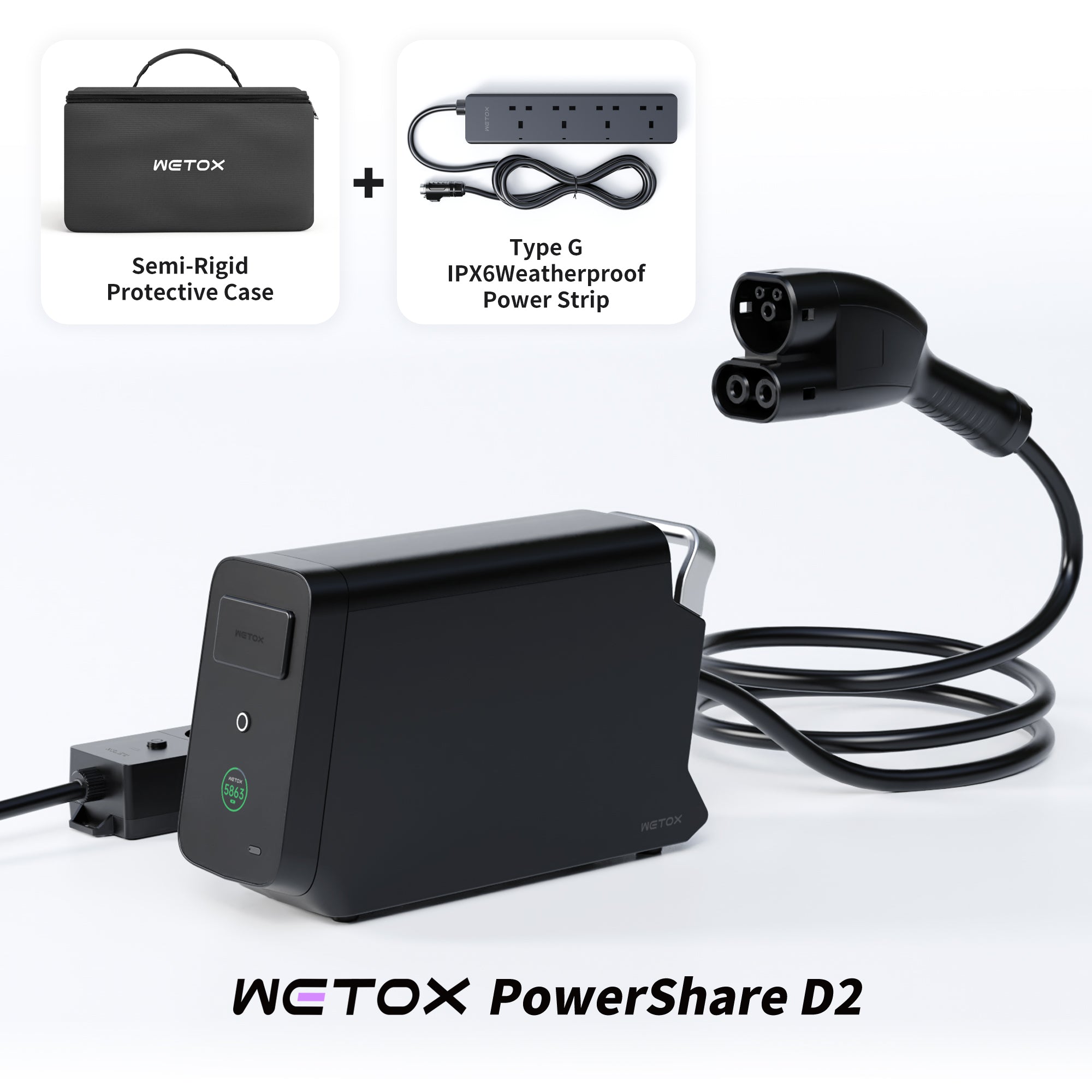WETOX D2 | CCS2 V2L Discharge Adaptor for Tesla