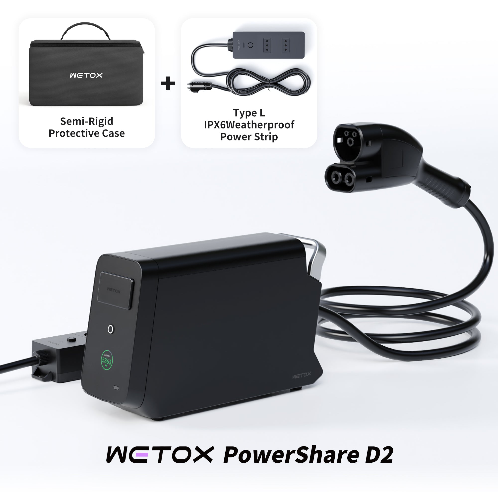 WETOX D2 | CCS2 V2L Discharge Adaptor for Tesla