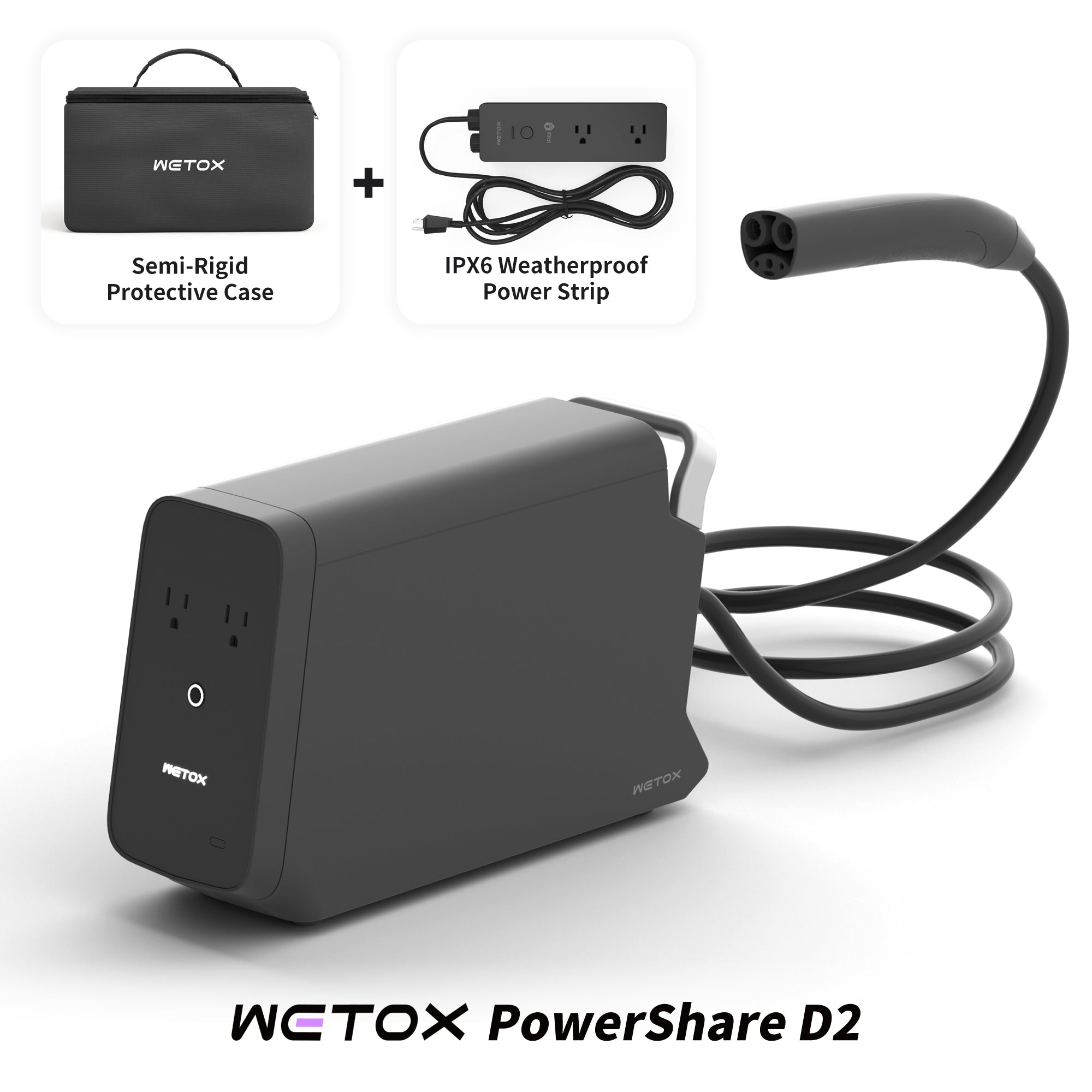 V2L,V2L adapter,V2L adaptor,V2L discharger,V2L connector,V2L discharge device,discharge adapter,Powershare,Tesla V2L,Tesla V2H,Tesla vehicle to load,Model 3 V2L,Model Y V2L,Model S V2L,Model X V2L,NACS V2L,Tesla V2X,Tesla V2V,Tesla bi-directional charging,CCS2,NACS,WETOX